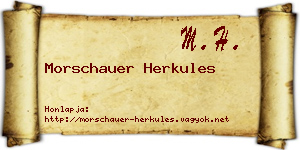 Morschauer Herkules névjegykártya